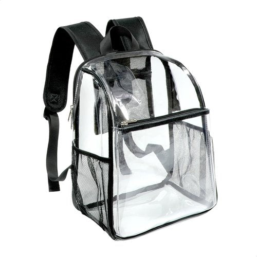 SPODEARS Clear Backpack for Stadium Events, Concerts & Travel - 12"x10" Transparent Backpack with Side Pockets, Adjustable Straps & Front Pocket