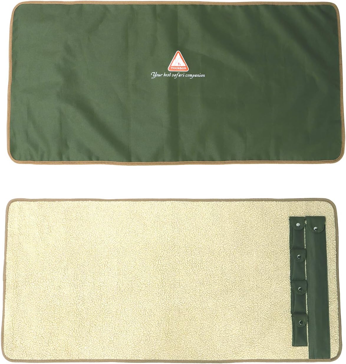 Tourbon Gun Rifle Roll-up Cleaning Mat Pad Shooting Hunting Gun Tool Kit Fleece Lined