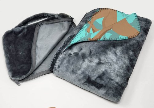 Caroline's Treasures MLM1071TBLT Fawn Great Dane Soft Travel Blanket with Bag Airplane Blanket, Indoor Outdoor Camping Blanket for Traveling, Picnics, Beach Trips, Concerts