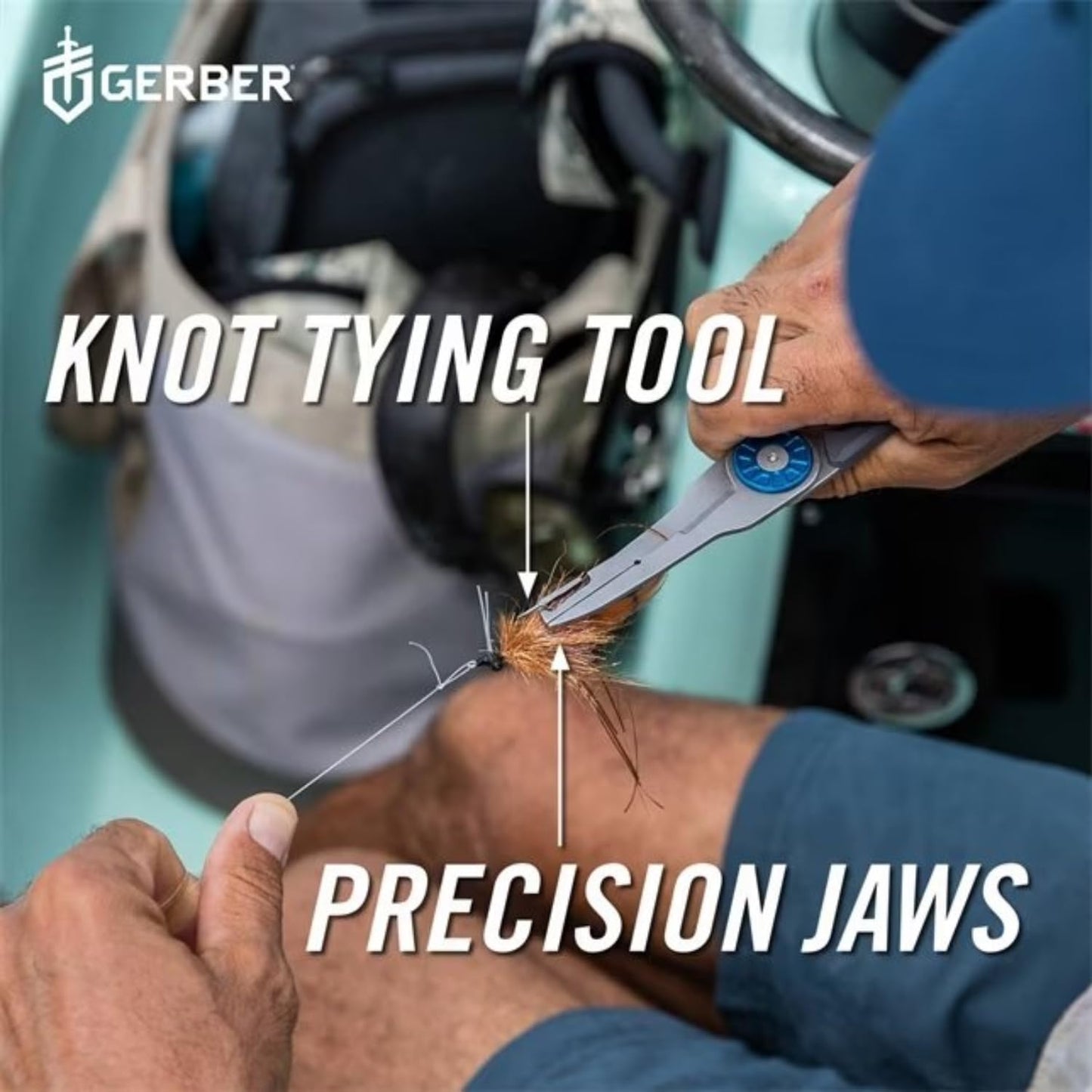 Gerber Gear Hemoplier - Fishing Pliers with Knot Tying Tool, Eyelet Clearing Tool, Micro Serrated Cutter & More - Premium Fishing Gear - Saltwater Fishing Tool