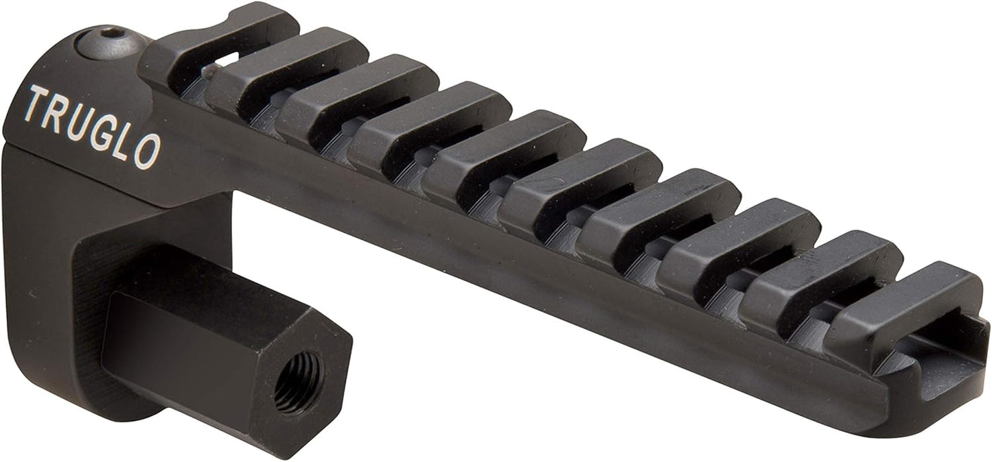 TRUGLO Universal Picatinny Rail Mount - Durable Aluminum Bowfishing Accessory Holder with 9 Slots