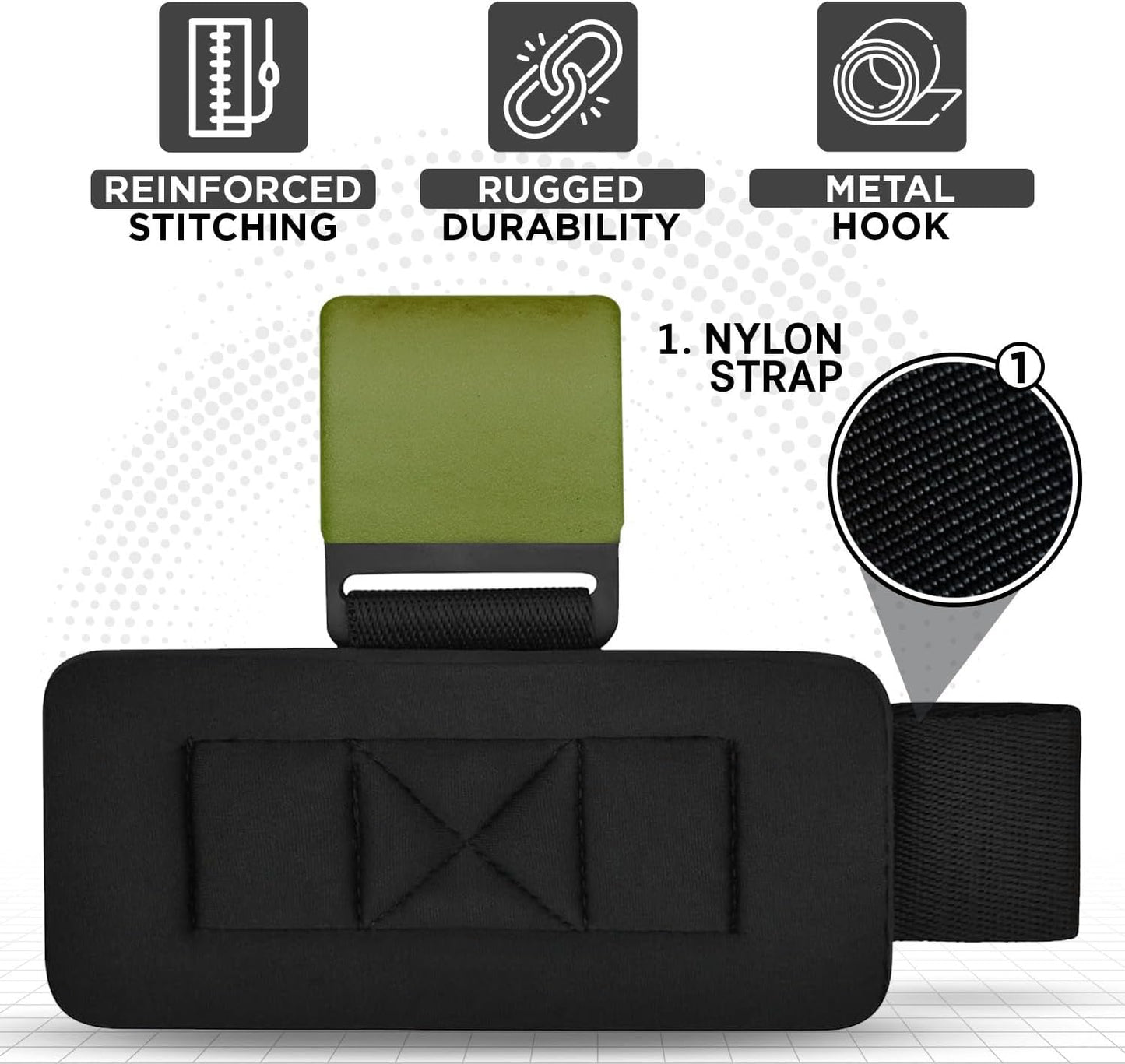 WYOX Weight Lifting Hooks for Men & Women (Pair) – Heavy Duty Wrist Support Straps with Hooks for Deadlifts, Pull Ups, Shrugs – Gym Lifting Straps with Grip Assist for Weightlifting & Strength Training