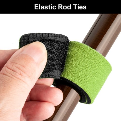 Realure 12 Pcs Fishing Rod Straps, Adjustable Fishing Rod Straps, Elastic Neoprene Fishing Rod Bands Straps, for Fixed Sea Fishing Rods Belt Gear Rods Wrap Protectors Ties