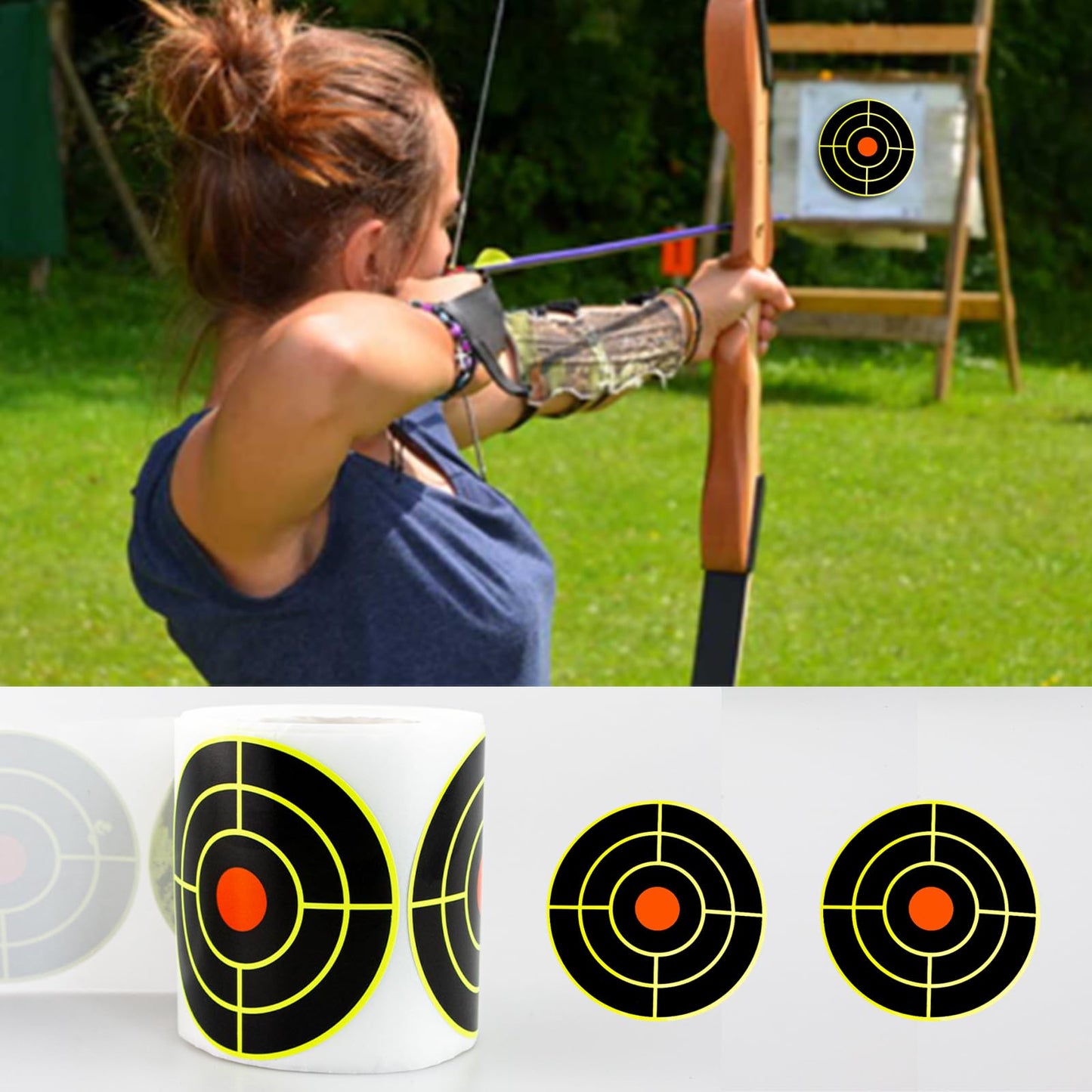 3 Inch Splatter Shooting Splatter Targets Stickers, 200 Pcs Self Adhesive Splatter Targets Paper for Shooting for Rifle, BB Gun, Pellet, Archery Bow