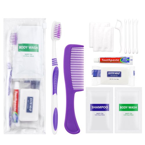 Pack of 25 Hygiene Kit, Toiletry Kit Bulk, Individually Packed, Travel Disposable Hygiene Kit, Homeless Care Package Supplies,Suitable for Hotel, Camping, Travel