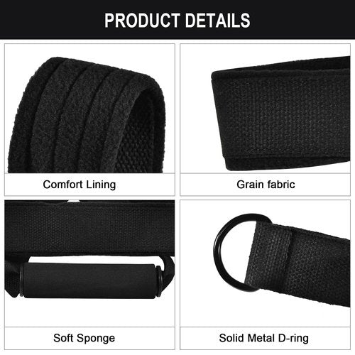GVRGO Pilates Straps for Reformer with Fitness Handles 2PCS, Pilate Reformer Replacement Parts, Yoga Exercise Strap Pilate Accessories for Home Gym Workout Control Track Pilates Straps Beachbody