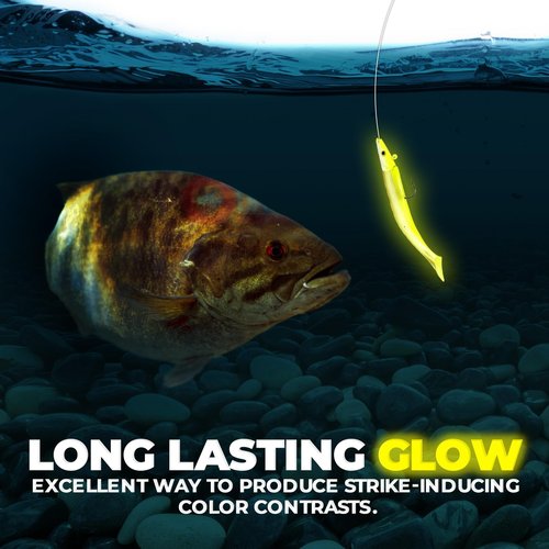 Spike It Softbait Dip-n-Glo Garlic Scented Lure Dye | Vibrant Chartreuse Color | Fishing Worm Paint for Soft Plastic Lures | 2 Oz Bottle