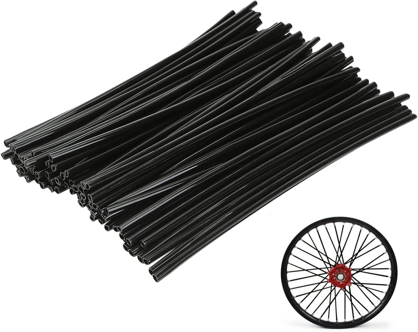 72Pcs Universal Spoke Skins Cover - Ovelur Wheel Spoke Wraps Skins Pipe Trim Decoration Protector For Motorcycle Dirt Bike Yamaha Harley Suzuki(Pink)