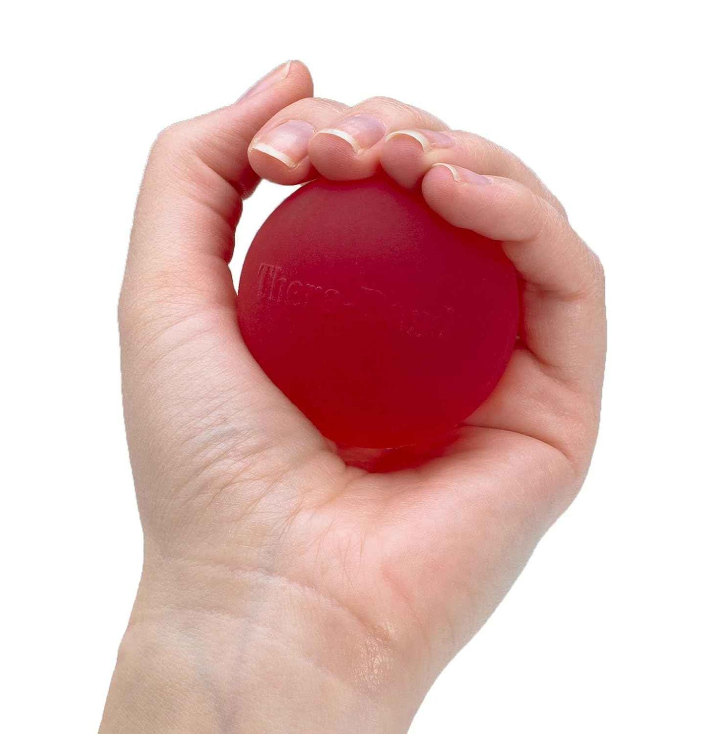 THERABAND Hand Exerciser Squeeze Ball - Grip Strengthening & Flexibility Therapy for Fingers, Wrists & Forearms - Red, Soft, Beginner