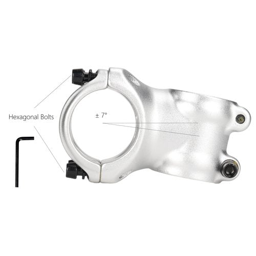BICYCGEAR 35 Mountain Bike Stem 45mm 65mm ±7 Degree MTB Handlebar Riser Stem for MTB Mountain Bike E Bikes Dirt Bike Cycling, 3D Forged Alloy, Sand Blasted
