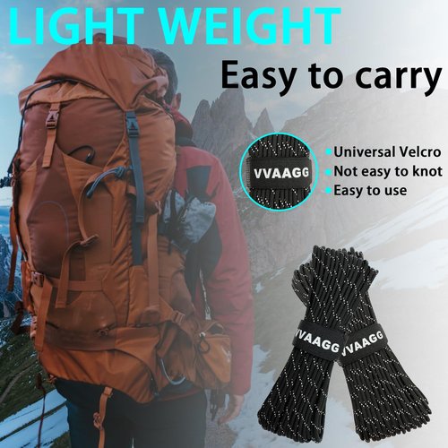 VVAAGG Reflective Paracord Rope 100FT, 7 Strand Nylon para Cord Lanyard Utility 550 Parachute Cord, 4mm Thin Tent Rope for Outdoor Camping Hiking