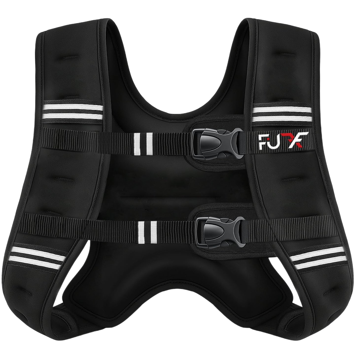 FUFF Weighted vest woman - 15lb Weights with Reflective Stripe, Weighted Vest for Men Women Strength Training Running Walking Jogging