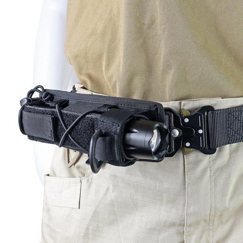 Depring Molle Flashlight Holster Adjustable Utility Tool Holder Heavy Duty Belt Pouch Horizontal Vertical Carrying