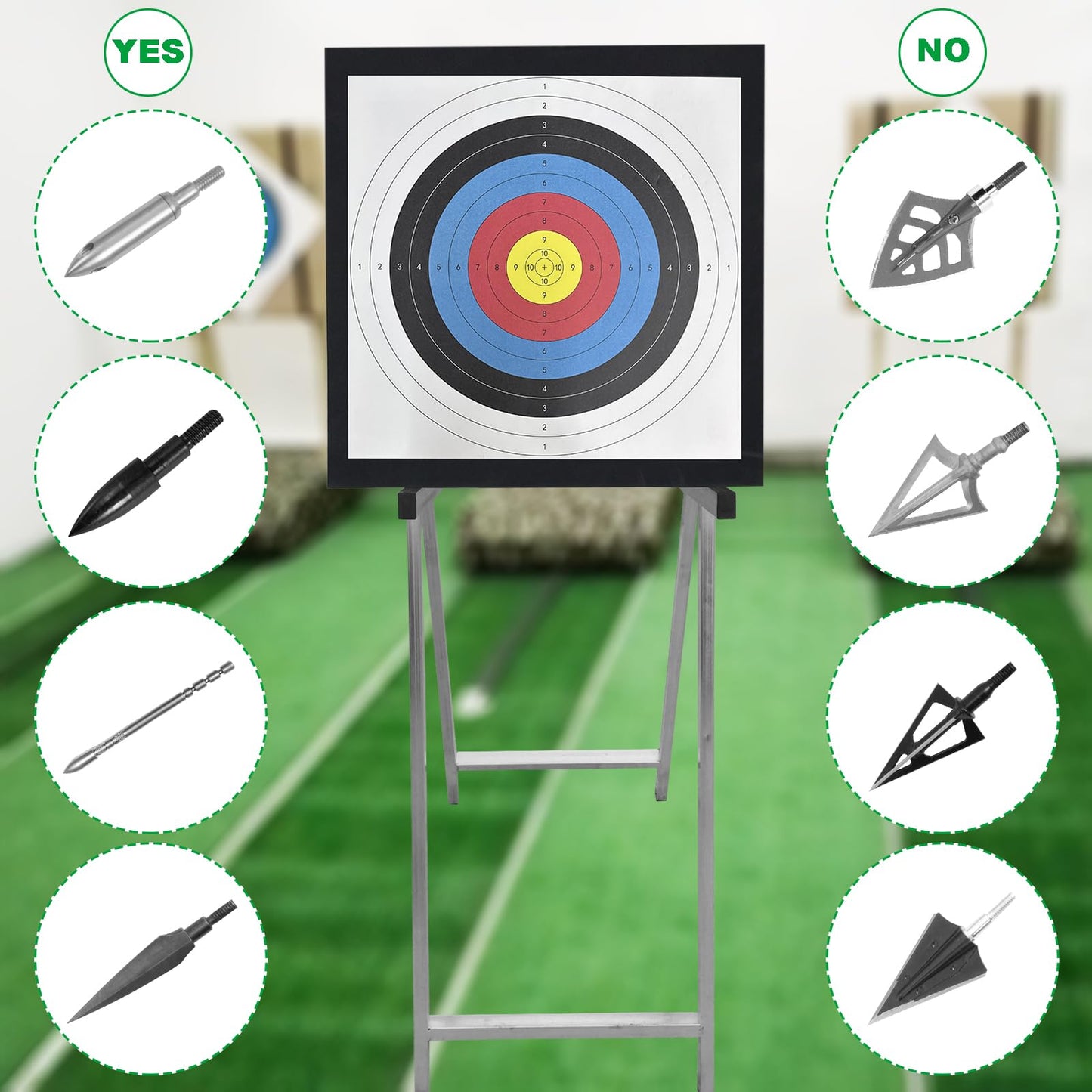 2Pcs 20'' Foam Archery Target, High-Density EVA Archery Targets for Backyard, Archery Target Block with 10pcs Targets Paper, 8pcs Target Pins, Arrow Puller (Foam Target)