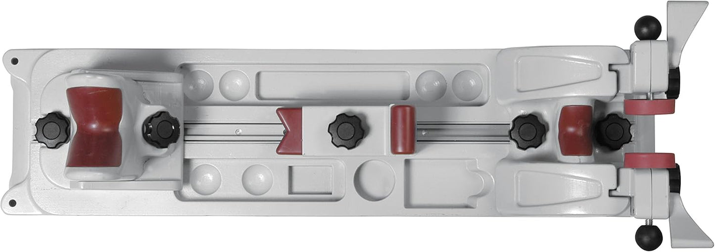Tipton Best Gun Vise with Secure Adjustable Cradle, Storage Compartments for Cleaning, Gunsmithing and Firearm Maintenance, Red/Grey