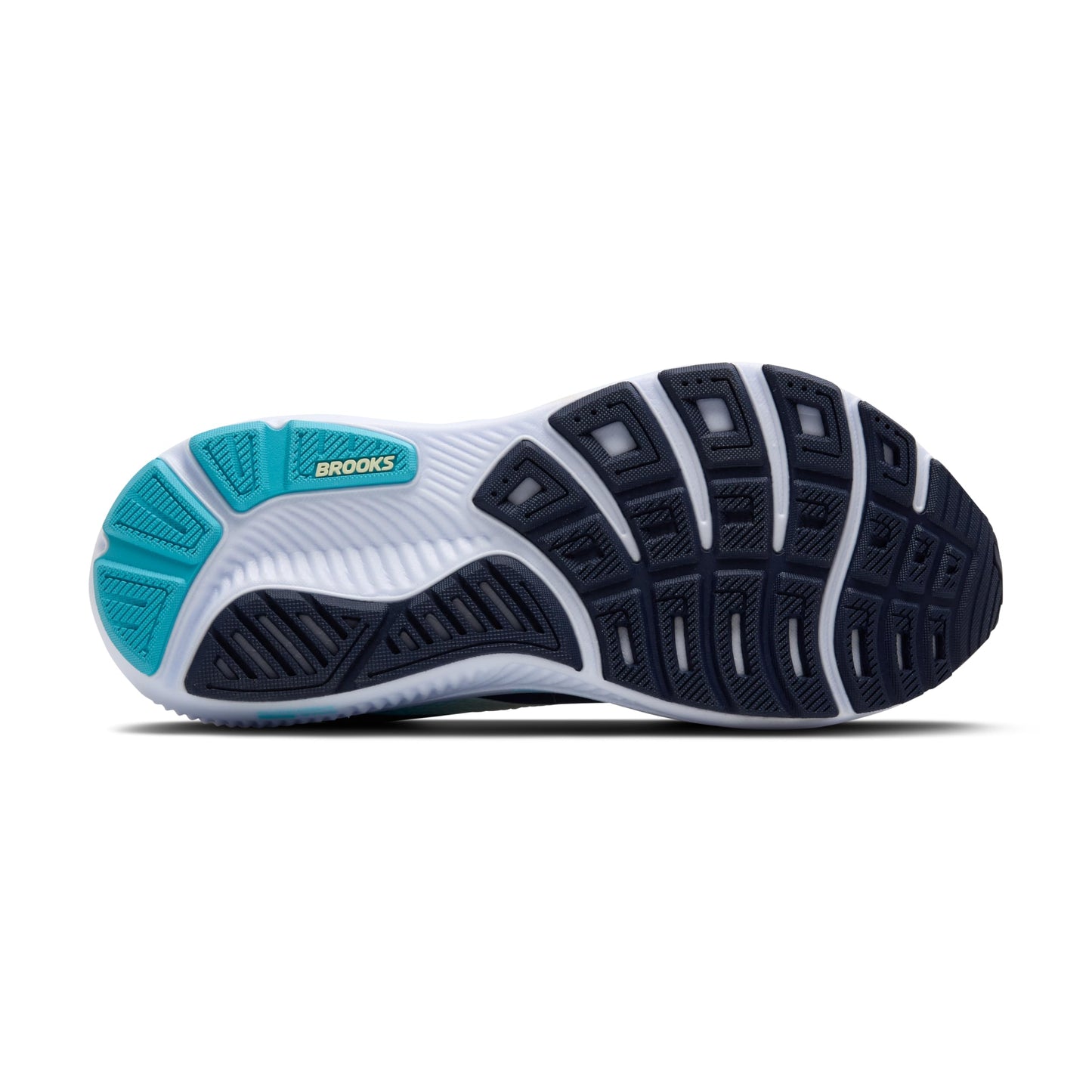 Brooks Women’s Ghost 17 Neutral Running Shoe - Navy/Green/Turquoise - 9 Medium