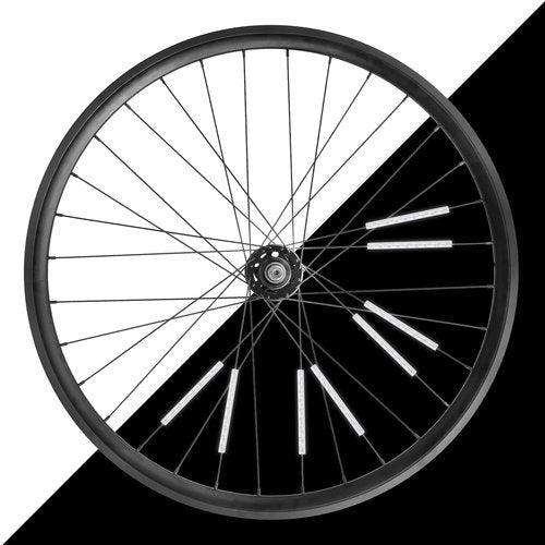 HARFINGTON 36pcs Bike Reflective Spoke Skins 0.2" Plastic Bicycle Spoke Reflectors Spoke Covers Trim Wrap Wheel 360°Visibility for Road Mountain Bike Motorcycles Decoration, White