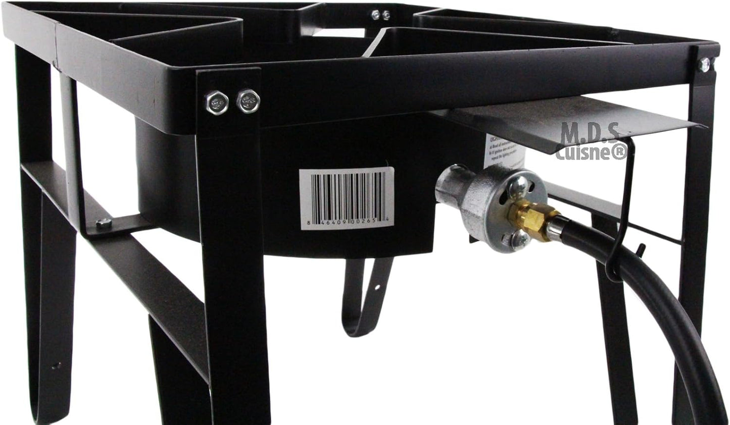 Single High Pressure Gas Burner Square Patio Outdoor Stove Propane Camping Heavy Duty