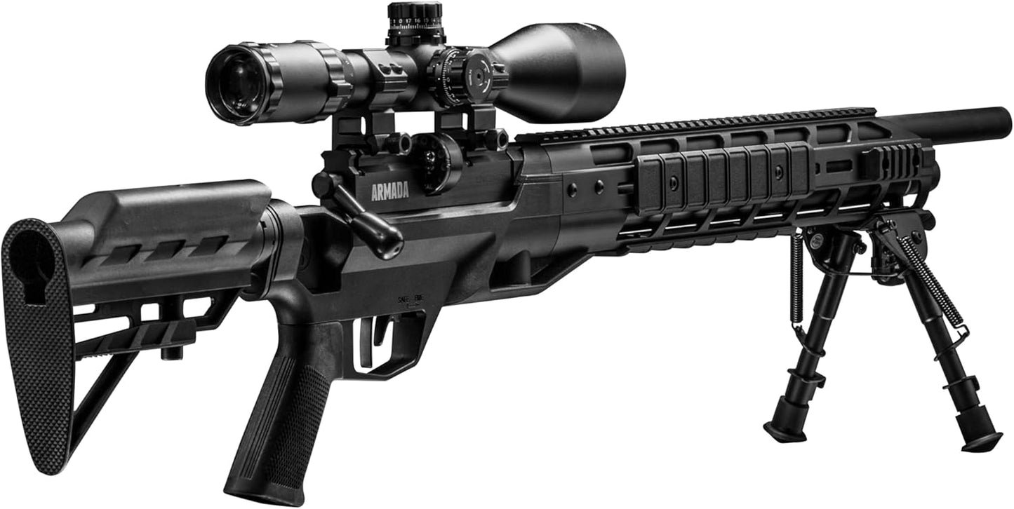 Benjamin Armada BTAP25SX .25- Caliber Pellet PCP Hunting/ Target Air Rifle And Scope, Black