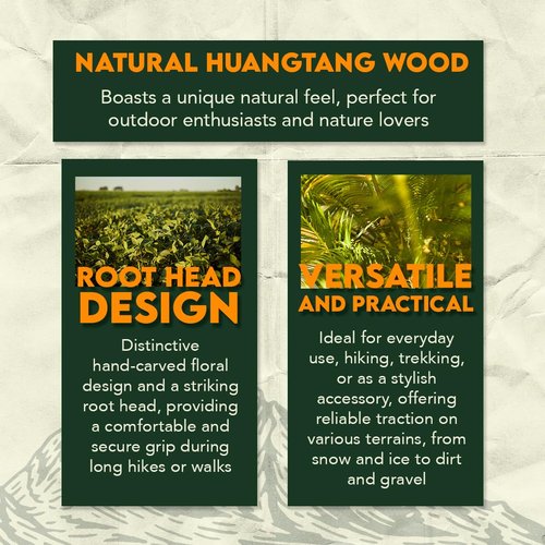 SE 55-Inch Bigfoot Stamped Hard Pine Hiking, Walking, Trekking Stick with Metal Reinforced Rubber Tip (WS628-55BP)