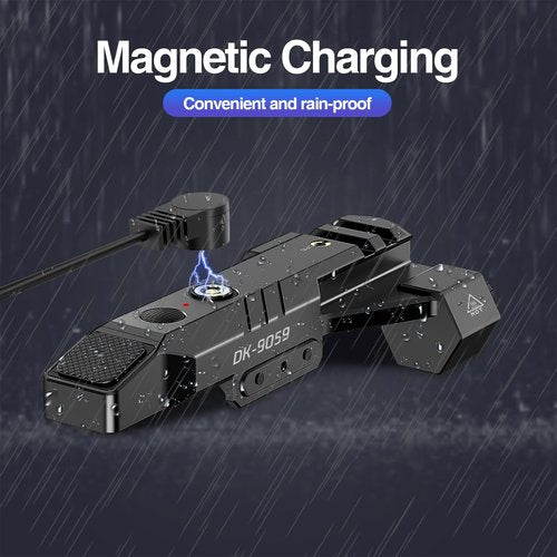 DARKFANG 1450 Lumen Tactical Flashlight with Green Laser Beam Combo, Low Profile Design Rechargeable Weapon Light for Picatinny Rail