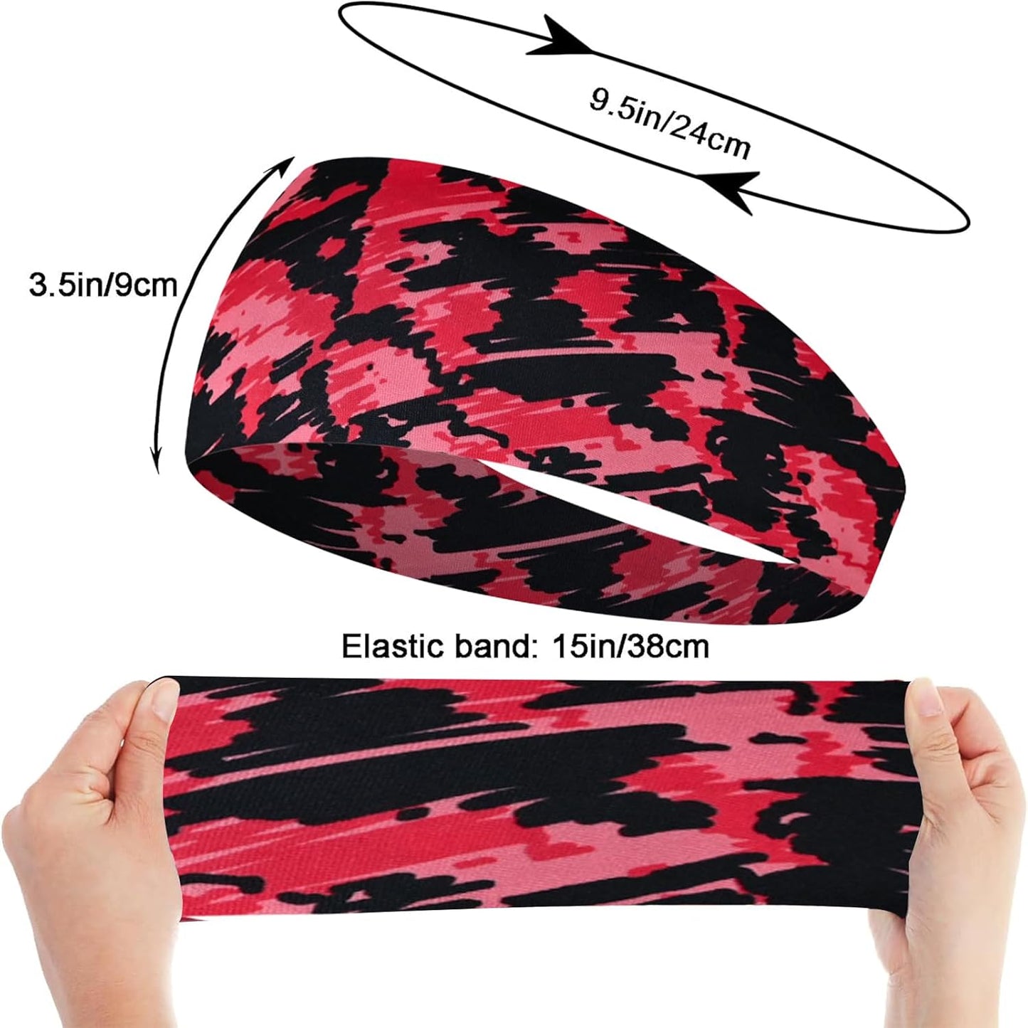Men's 9-Pack Sports Headbands | Stretchy Sweatbands for Running & Workouts