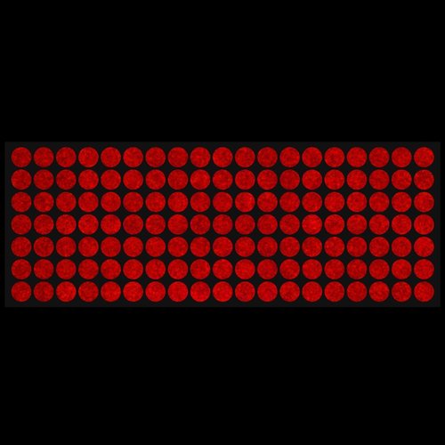 LiteMark Reflective Red 0.5 Inch Dot Sticker Decals for Helmets, Bicycles, Bike - Pack of 133 Pcs