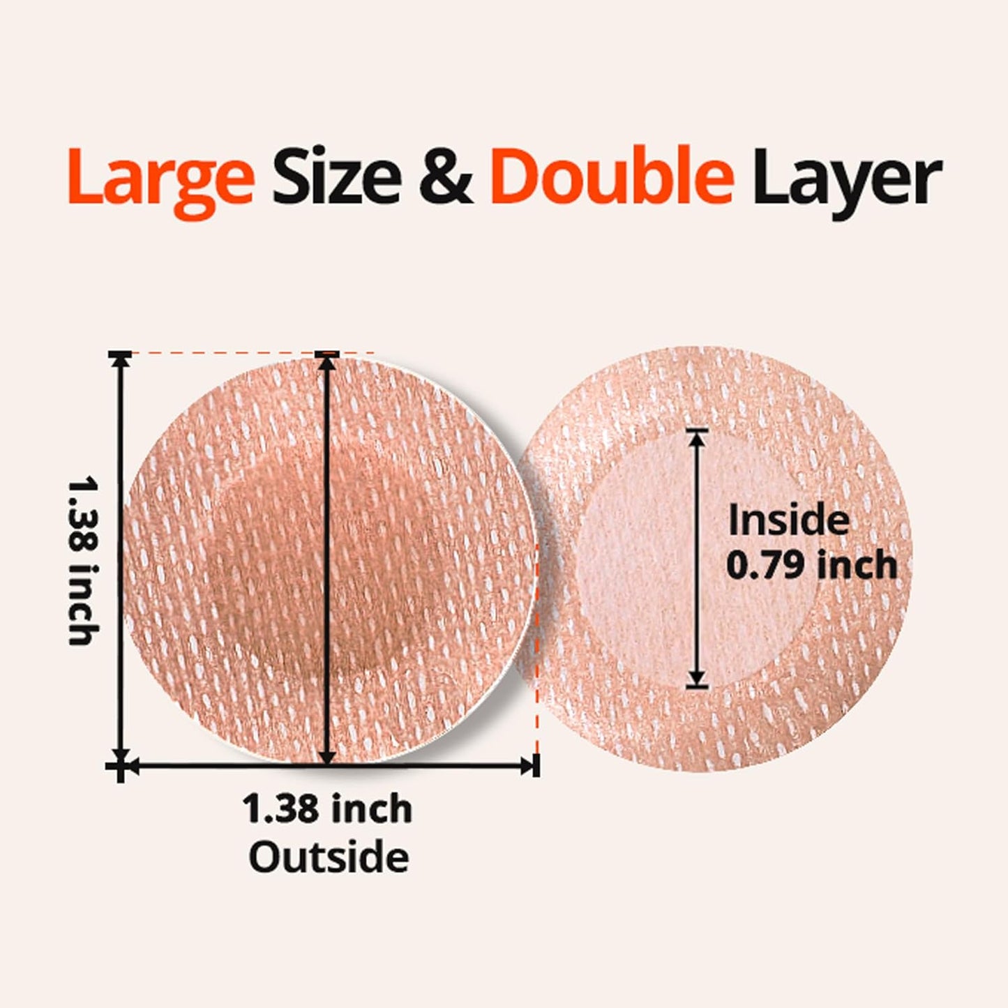 Premium 100 Pcs. (50 pairs) Ultra-Comfort Nipple Cover Stickers for Men | NipGuards for Running | Male Nipple Covers to Prevent Chafing | Disposable Nipple Covers | Nipple Concealment