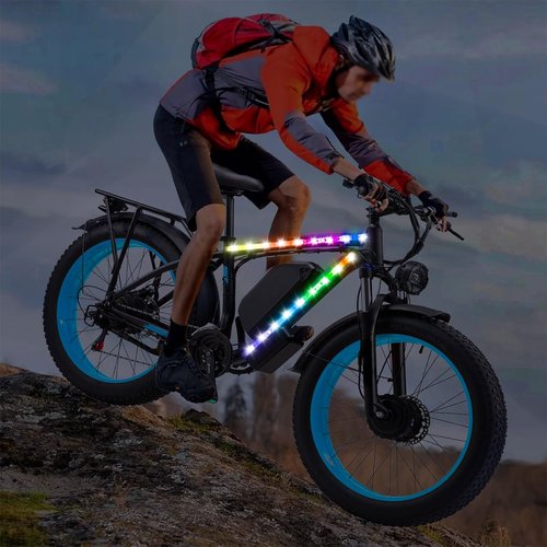 Bike Lights,(2 Strip) Can Be Cropped, Bike Lights for Night Riding Ultra Bright Waterproof.for Adults Kids Boys, and Girls Outdoor Bike Lighting Accessorie