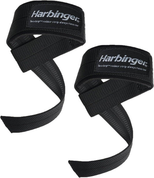 Harbinger Big Grip No-Slip Nylon Lifting Straps with DuraGrip (Pair)