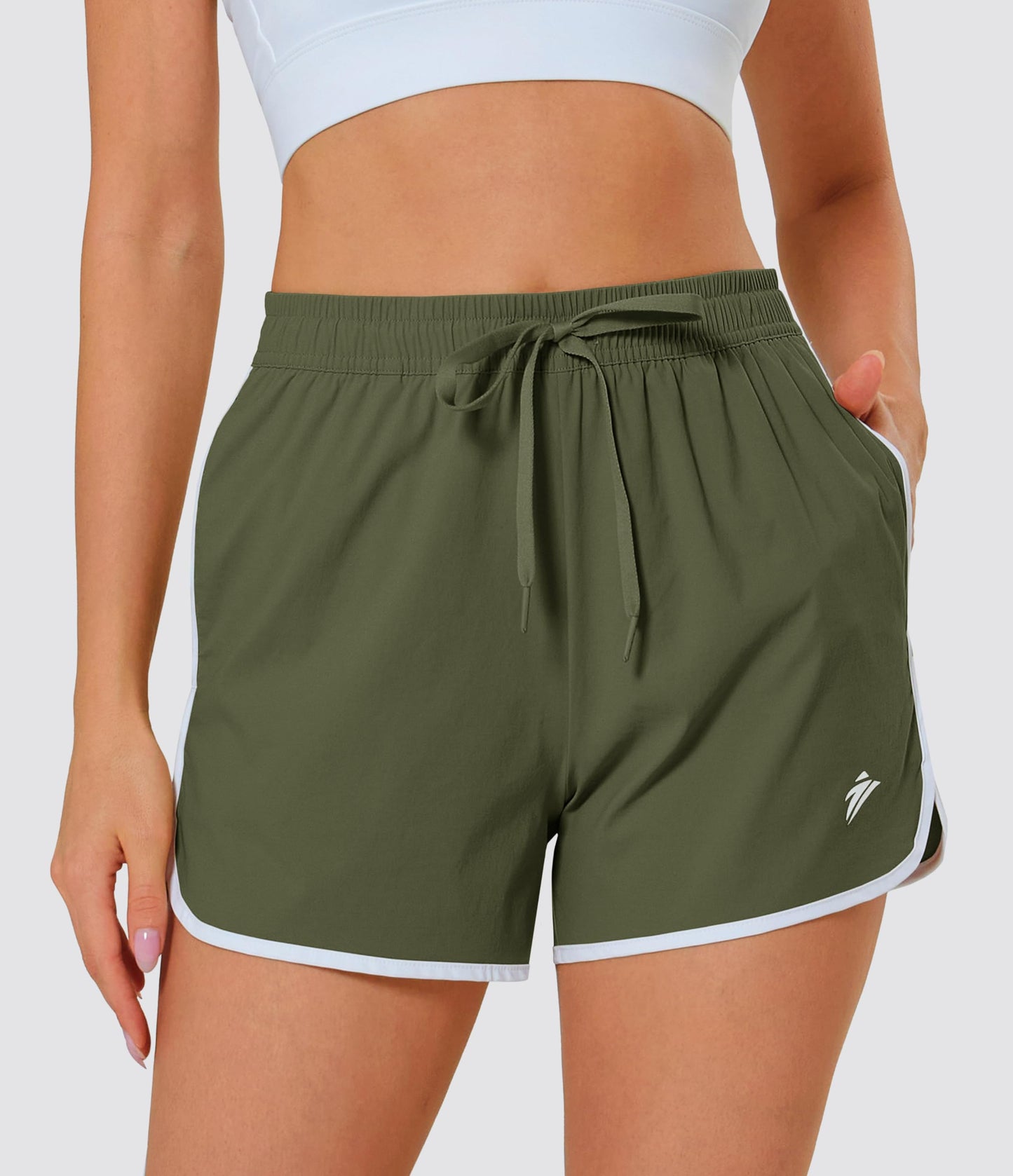 MAGCOMSEN Women's Athletic Shorts with Pockets Quick Dry Lightweight 3.5" Running Gym Workout Shorts Hiking Sport