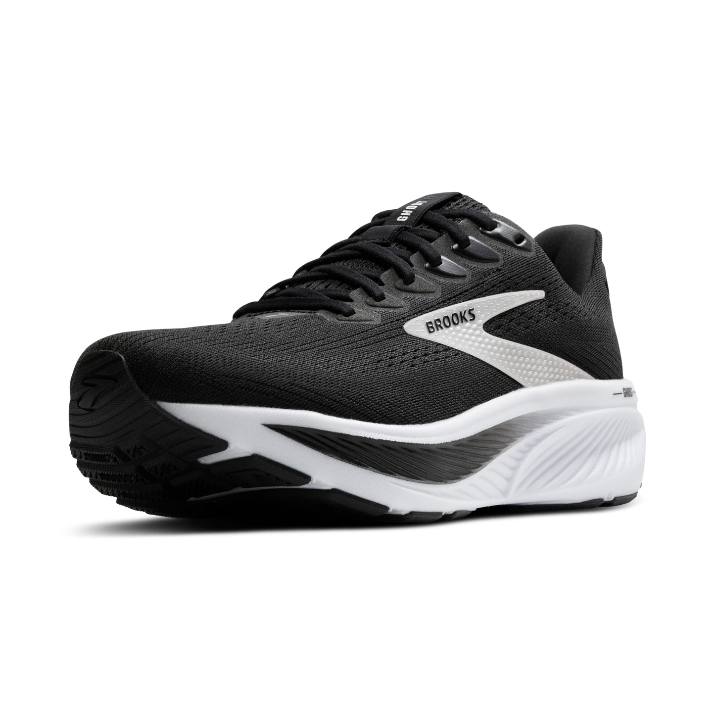Brooks Women’s Ghost 17 Neutral Running Shoe - Black/Grey/White - 10 Wide