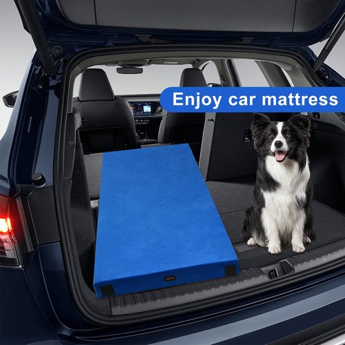 Lxotvae Memory Foam Camping Mattress pad, Comfortable Thick Floor Sleeping Mat for Adults with Waterproof and Non-Slip Bottom, Portable Roll Up Mattress for Sleepover Guest,Cot Mad for Car Camping