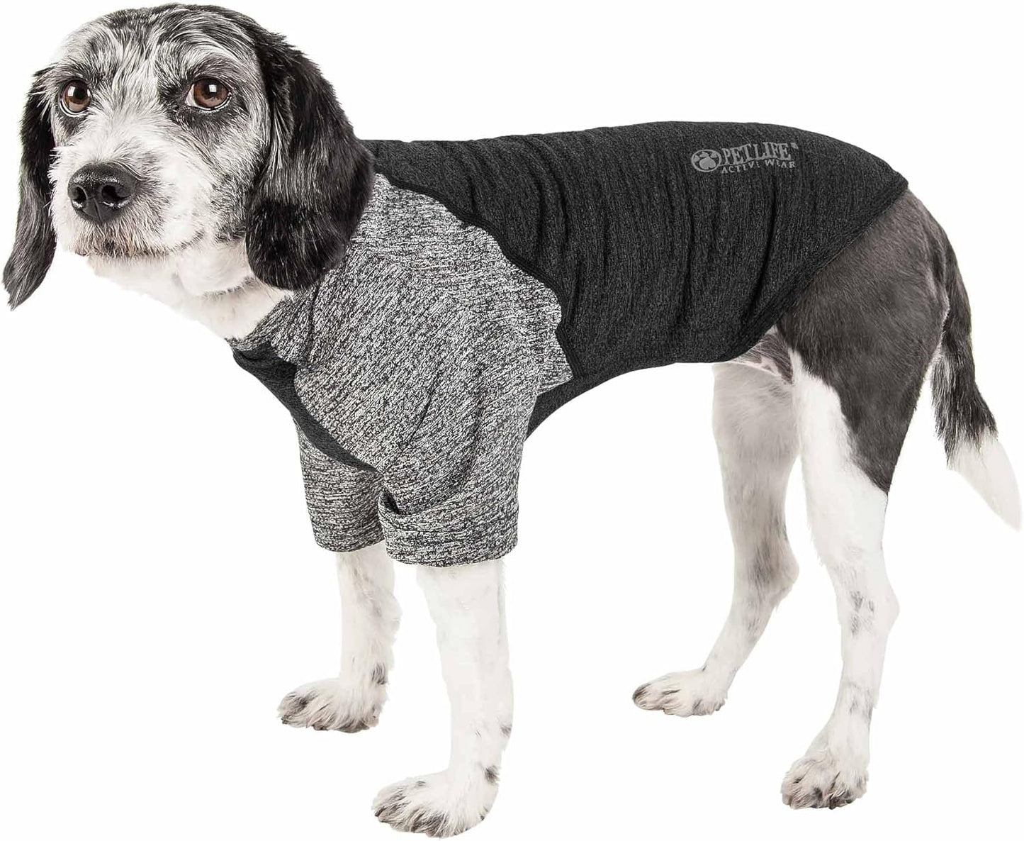 Pet Life ® Active 'Hybreed' 4-Way Stretch Two-Toned Performance Dog T-Shirt X-Large