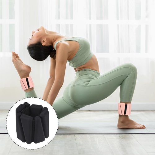 M METERXITY Wrist & Ankle Weights - Adjustable Silicone Bracelet Wrist Weights for Men Women, Apply to Yoga, Pilates, Aerobics (Black)