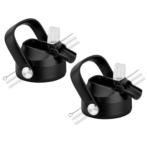 Snowfall 2 Pack Straw Lids for Hydroflask 12 16 18 32 40 OZ Wide Mouth, Replacement Lid Straws Cap for Sports Water Bottles Accessories