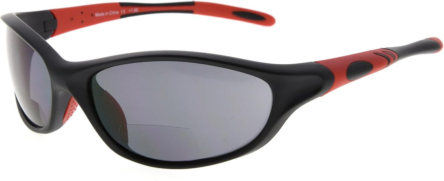 Eyekepper TR90 Frame Bifocal Sports Sunglasses Baseball Running Fishing Driving Golf Softball Hiking Sunshine Readers
