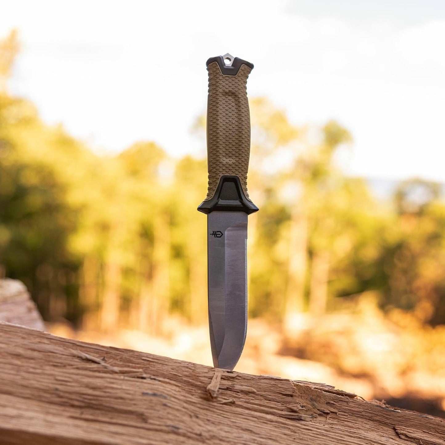 Gerber Gear StrongArm Knife - Fixed Blade - Tactical Knife for Survival Gear - Full Tang, 420HC Steel Blade - Camping Survival Knife - Made in USA - Plain edge, Coyote Brown
