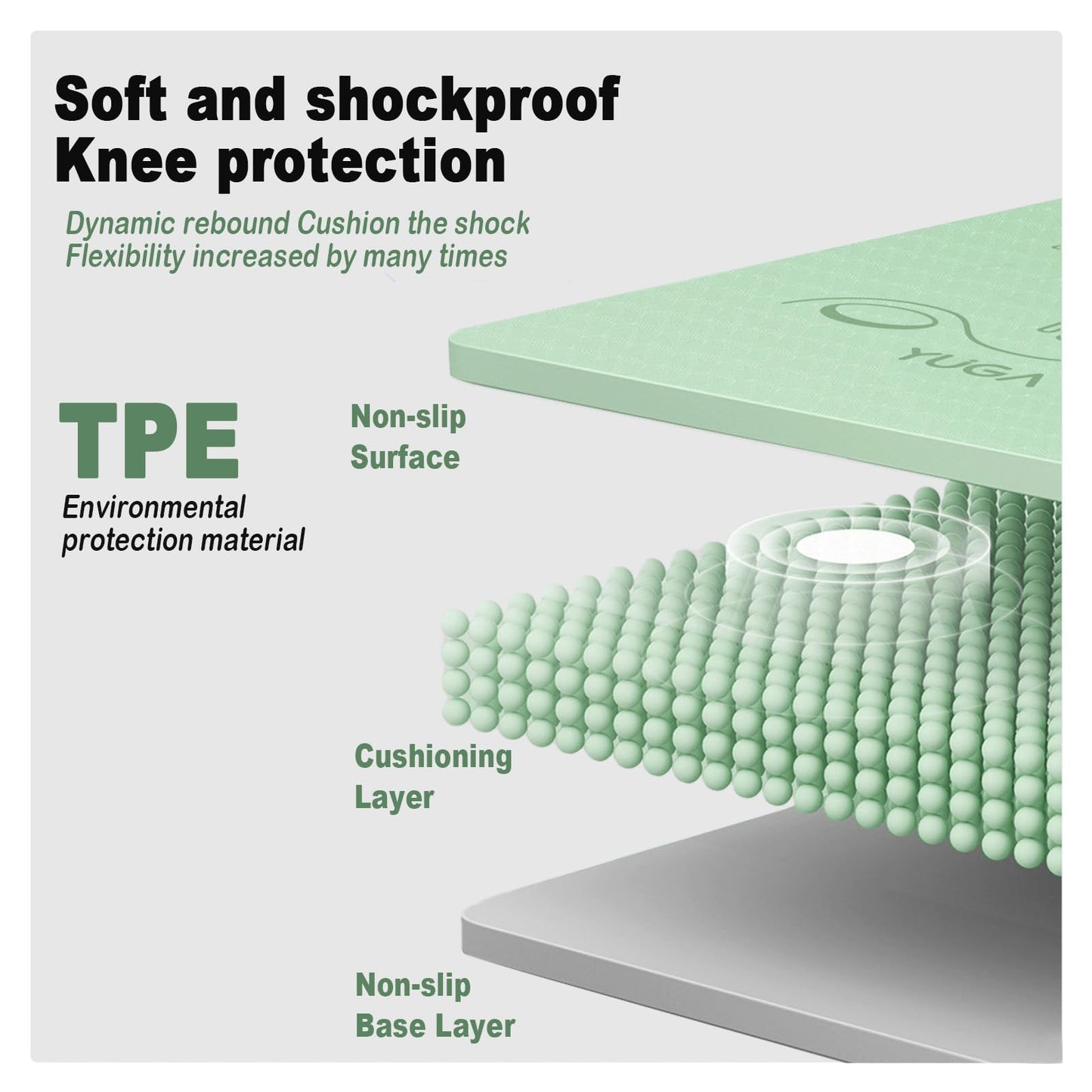 Exercise Equipment Mat for Ab Roller Wheel,Non-Slip Exercise M at 8mm,Long Sound Insulation Knee M at For Abdominal Yoga Floor Workouts-Green