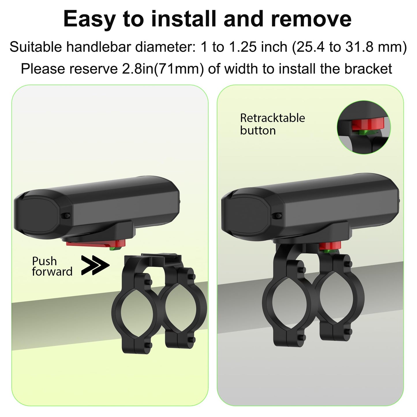 AKALATE Ultra Bright Bicycle Lights Front and Rear, Powerful USB Rechargeable Bike Light Set, Aluminum Alloy Bike Headlight and Back Taillight for Night Riding, Waterproof LED Light for Mountain Bike