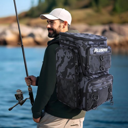 PLUSINNO Daypack, Black Camouflage, 36 cm x 25 cm x 45 cm