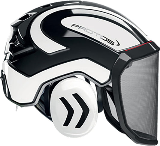 Protos Integral Arborist Helmet - White & Black