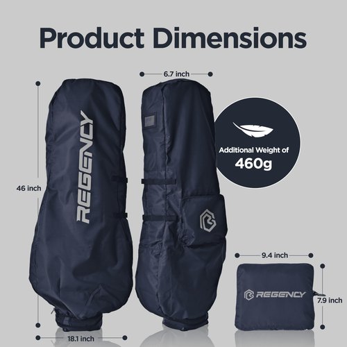 Regency Golf Bag Travel Rain Cover - Premium Waterproof Storage Protector for Golf Clubs, Durable Golfbag Club Covers - Universal Fit, Easy Access Design (Orange)