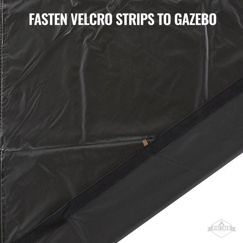 Hike Crew Gazebo Floor | Durable Base Tarp Footprint Compatible with 4-Sided Pop-Up Tent with 200cm 6.5ft Panels | Easily Attachable, Waterproof PU 2000mm Blocks Moisture & Insects