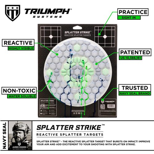 Splatter Strike - Oozing Splatter Bullseye Target - 14"x12" - 10" Bullseye - 1 Target