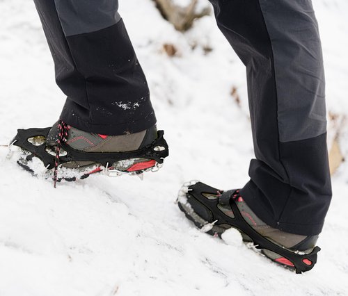 Harrier Hardware Crampons with Metal Spikes, Men's Sizes 10-13, 1/4-inch Spikes