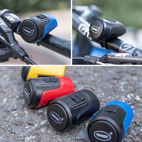 BSSOK Electric Bike Bell, 125db Anti-Theft Alarm Loud Electronic Bicycle Horn, 1 Sound Modes, USB Rechargeable Battery, Waterproof Bike Horn for Mountain Bike/Road Bike/BMX/Adults (Black 1 Sound)