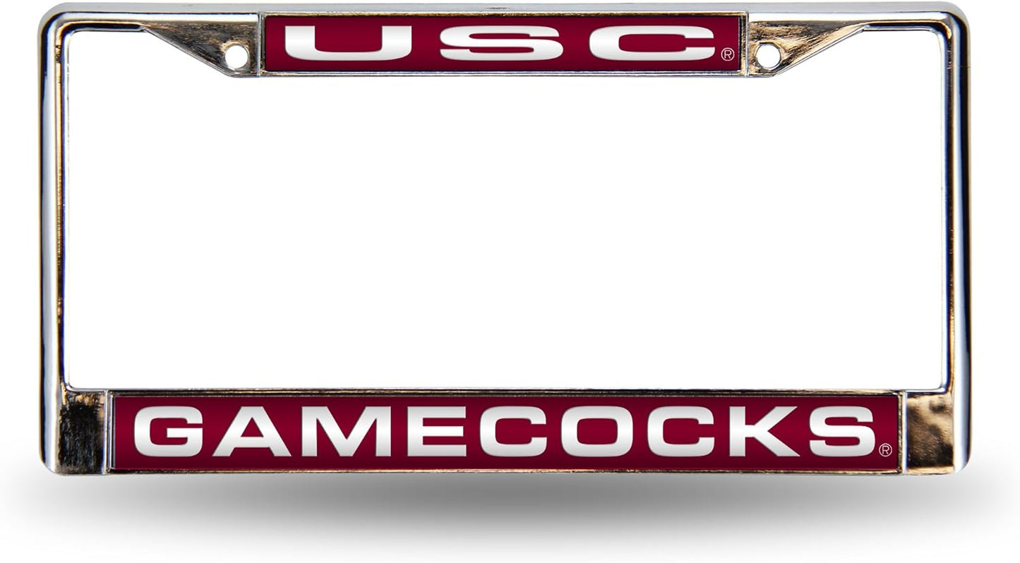 Rico Industries NCAA Unisex-Adult Laser Cut Inlaid Standard Chrome License Plate Frame