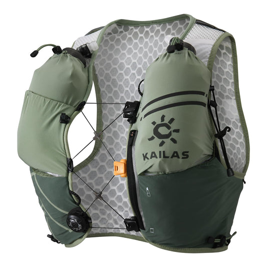 KAILAS FUGA AIR 7 Ⅳ Running Hydration Vest Hydration Pack Lightweight with Two TPU Water Bladders for Women Trail Cycling Hiking Tamashii Green S（C-D）