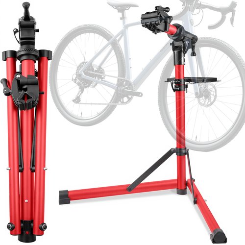 Heavy Duty E Bike Repair Stand (Max 110 lbs) - Portable Bicycle Stand Maintenance Workstand Aluminum Made For Electric Bikes, Mountain Bike and Road Bike